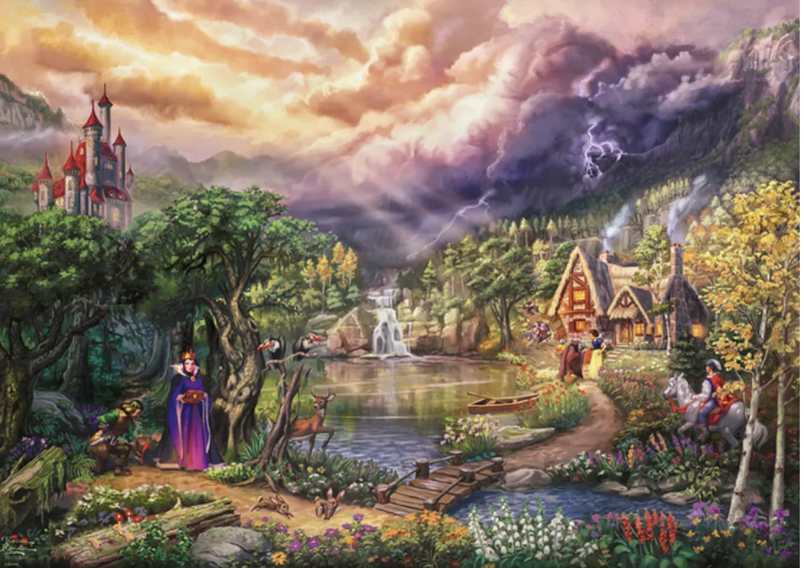 Schmidt Sneeuwwitje en de koningin - Thomas Kinkade - puzzel van 1000 stukjes