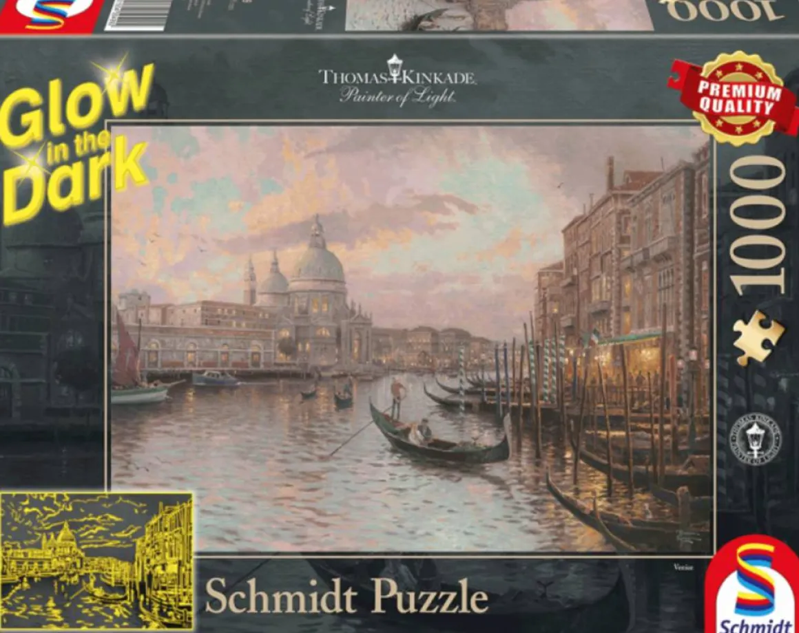 Schmidt Venetië - Glow in the Dark - Thomas Kinkade - puzzel van 1000 stukjes