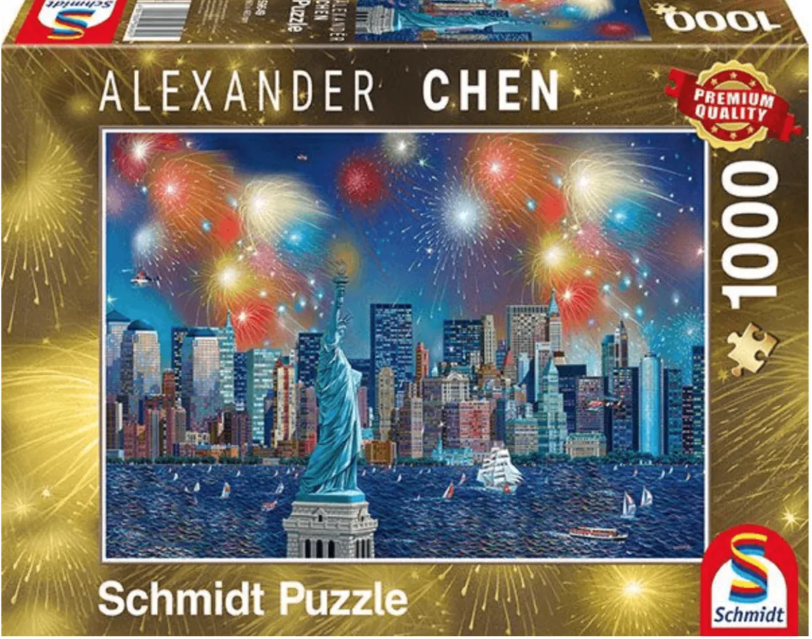 Schmidt Vuurwerk bij het Vrijheidsbeeld - 1000 stukjes