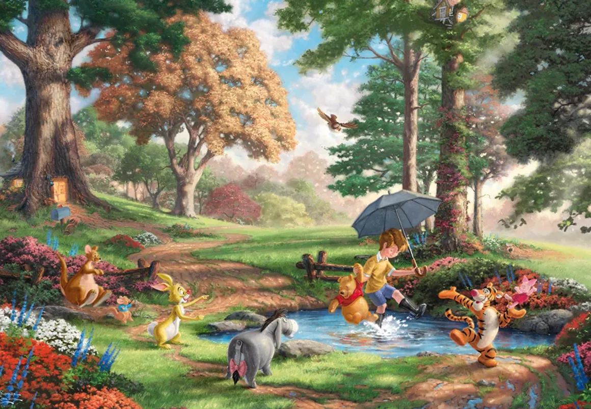 Schmidt Winnie de Poeh - Thomas Kinkade - puzzel van 1000 stukjes