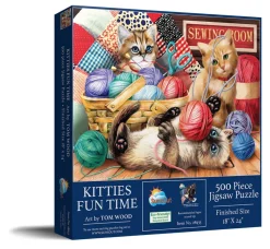 SUNSOUT Kitties Fun Time - legpuzzel van 500 XXL stukjes