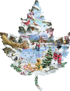 SUNSOUT Winter op het meer - legpuzzel van 1000 stukjes